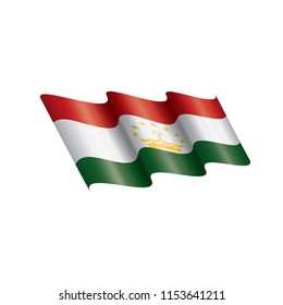 Tajikistan flag, vector illustration on a white background