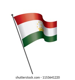 Tajikistan flag, vector illustration on a white background
