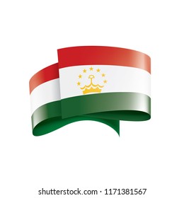 Tajikistan flag, vector illustration on a white background
