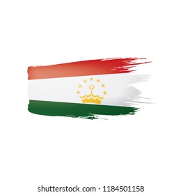 Tajikistan flag, vector illustration on a white background.