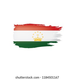 Tajikistan flag, vector illustration on a white background.