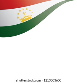 Tajikistan flag, vector illustration on a white background