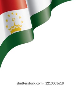 Tajikistan flag, vector illustration on a white background