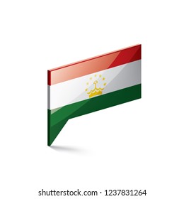 Tajikistan flag, vector illustration on a white background