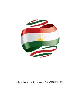 Tajikistan flag, vector illustration on a white background