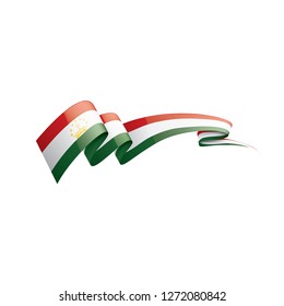 Tajikistan flag, vector illustration on a white background