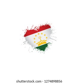 Tajikistan flag, vector illustration on a white background