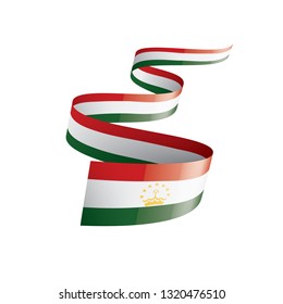Tajikistan flag, vector illustration on a white background