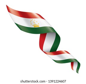 Tajikistan flag, vector illustration on a white background
