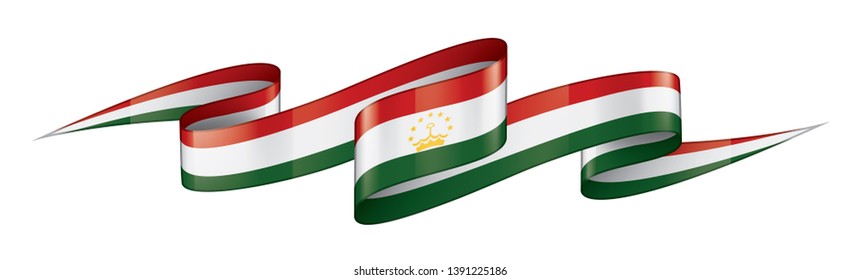 Tajikistan flag, vector illustration on a white background