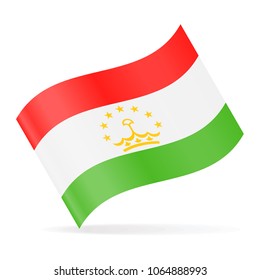 Tajikistan Flag Vector Waving Icon - Illustration