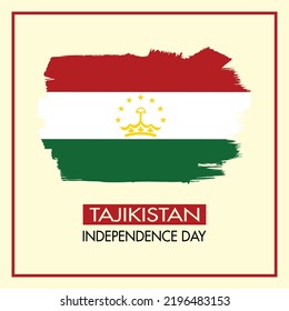 Tajikistan independence day 9 September banner design and flag design Tajikistan