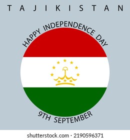 Tajikistan independence day celebration banner in vector formate.