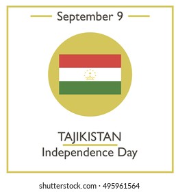 Tajikistan Independence Day, September 9. Vector illustration for you design, card, banner, poster and calendar