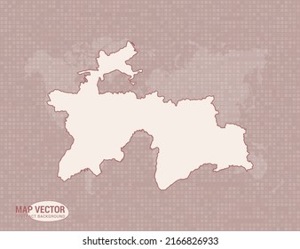 Tajikistan map of abstract modern vector design illustration.