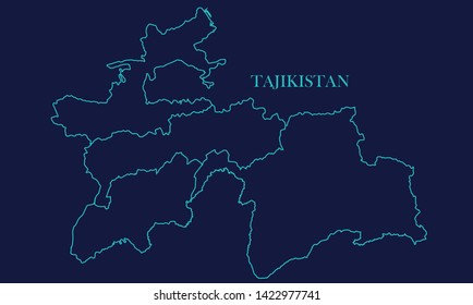 Tajikistan Map Background Vector eps10 