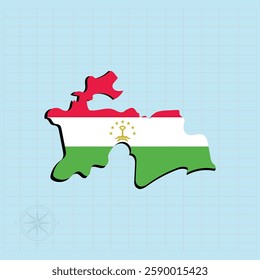 Tajikistan map Design Vector illustration graphic