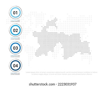 Tajikistan map of dots gray for presentation. Creative concept for infographic.