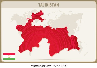 TAJIKISTAN map graphic design, Vector.