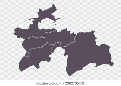 Tajikistan Map Graphite Color on White Background quality files Png