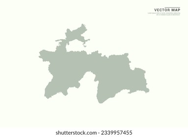 Tajikistan map of green vector modern.