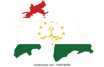 Tajikistan Map in illustrator background 