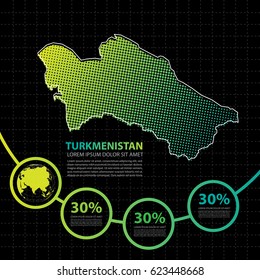 Tajikistan map infographic design template