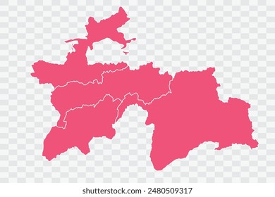 Tajikistan Map punch Color Background quality files png
