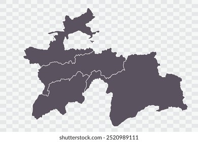 Tajikistan Map Smoke Color on White Background quality files Png