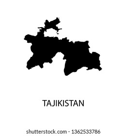 Tajikistan map vector design illustration.