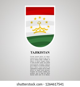 Tajikistan national flag. flat,  vector illustration