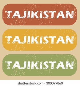 Tajikistan on colored background