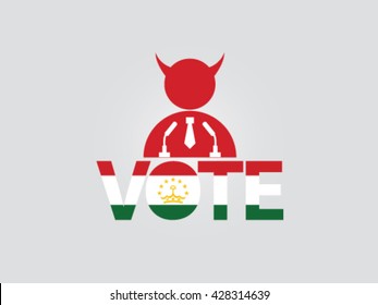 Tajikistan Podium Evil Politician