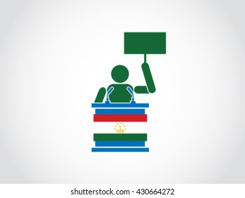 Tajikistan Podium Protest