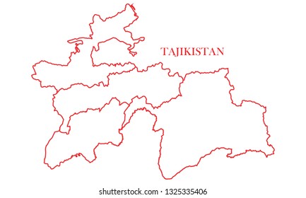 Tajikistan red line map
