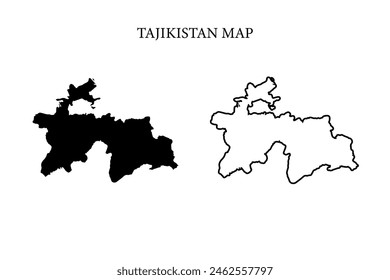 Tajikistan region country map vector