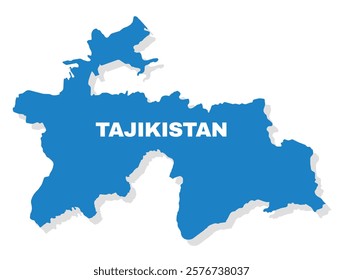 Tajikistan simple flat vector illustration map