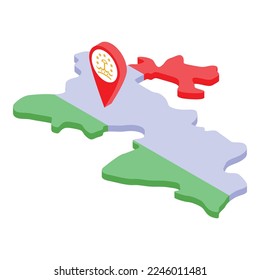 Tajikistan teritory icon isometric vector. City travel. Capital country