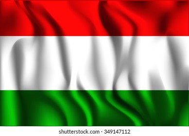 Tajikistan Variant Flag. Rectangular Shape Icon with Wavy Effect