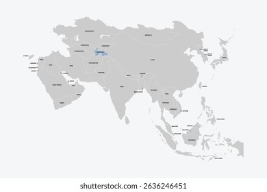 Tajikistan vector map, Asia map Silhouette isolated on white background. for website layouts, background,education,travel worldwide, map silhouette and earth geography