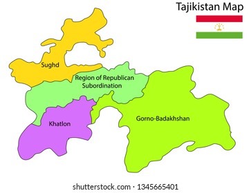 Tajikistan vector map illustration
