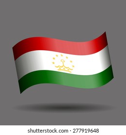 Tajikistan waving flag
