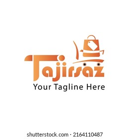 Tajirsaz Diseño del logotipo de eCommerce moderno y abstracto creativo, plantilla de diseño del logotipo de gradiente colorido