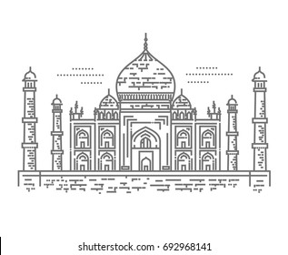 Taj-mahal, A famous historical monument on India