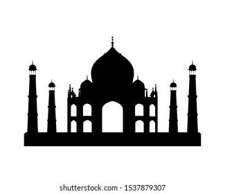 Taj-mahal on white background Representative of love in india