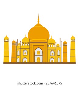 Taj-mahal temple design vector 