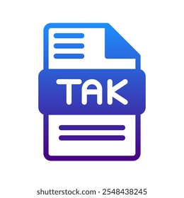 Tak icon is a sleek and modern audio format with gradient tones