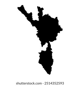 Tak province map, administrative division of Thailand. Vector illustration.