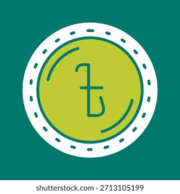Icono gráfico del Vector creativo de la moneda de Taka