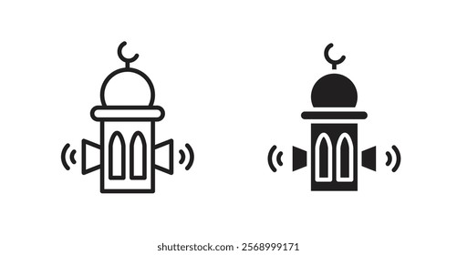 Takbir icon set vector graphics designs